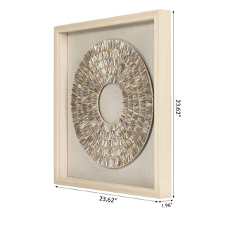 Pearl Oyster Shell Handmade Shadow Box Wall Home Décor