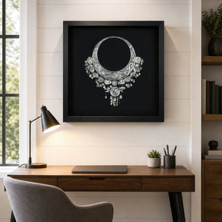 Handmade Tribal Grand Necklace Shadow Box Wall Art Home Décor product view 15