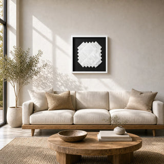 White Ridges Shadow Box Wall Décor