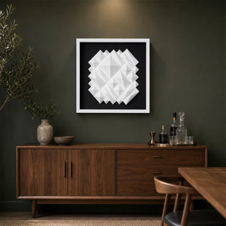 White Ridges Shadow Box Wall Décor