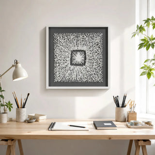 Handmade Paper Mache Strings Shadow Box Wall Art Décor product view 22