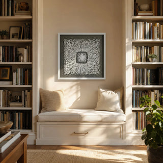 Handmade Paper Mache Strings Shadow Box Wall Art Décor product view 20