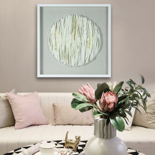 Handmade White Clay Shadow Box Wall Art Decor product view 19