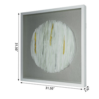 Handmade White Clay Shadow Box Wall Art Decor product view 13