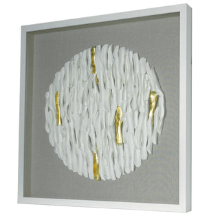 Handmade White Clay Shadow Box Wall Art Decor product view 14