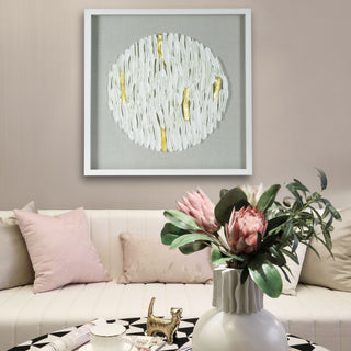 Handmade White Clay Shadow Box Wall Art Decor product view 15