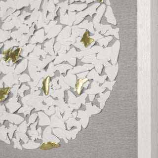Handmade White Clay Silhouette Shadow Box Wall Art Décor