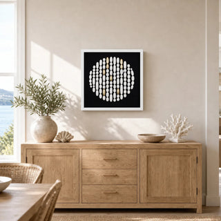 Handmade White Clay Beads Shadow Box Wall Art Décor product view 10