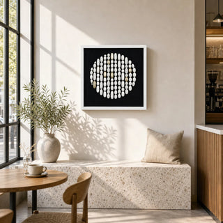 Handmade White Clay Beads Shadow Box Wall Art Décor product view 14