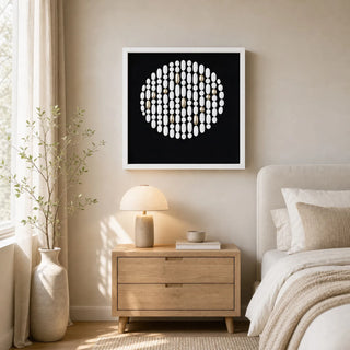Handmade White Clay Beads Shadow Box Wall Art Décor product view 13