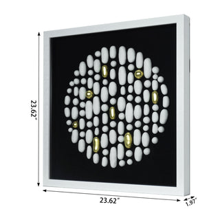 Handmade White Clay Beads Shadow Box Wall Art Décor product view 19