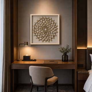 Palm Weaving Art Handmade Shadow Box Wall Art Décor