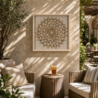 Palm Weaving Art Handmade Shadow Box Wall Art Décor