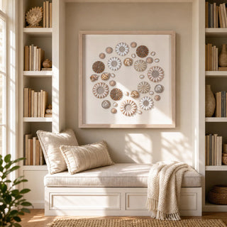 Assorted Natural Shells Shadow Box Handmade Wall Décor