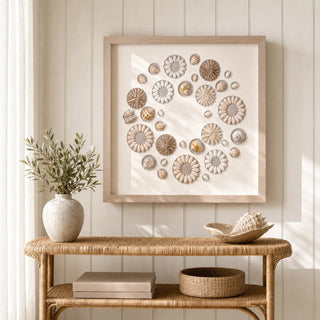 Assorted Natural Shells Shadow Box Handmade Wall Décor