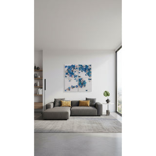 4-Piece Acrylic Blue Butterfly Shadow Box Handmade Wall Decor
