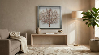 Silver Tree Roots Shadow Box Wall Décor