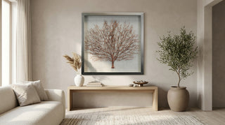 Silver Tree Roots Shadow Box Wall Décor
