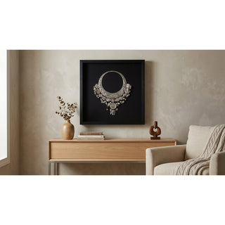 Handmade Tribal Grand Necklace Shadow Box Wall Art Home Décor
