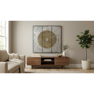 Oversized Abstract Wood Carving Wall Décor