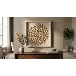 Palm Weaving Art Handmade Shadow Box Wall Art Décor
