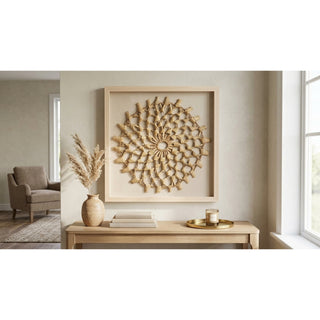 Palm Weaving Art Handmade Shadow Box Wall Art Décor