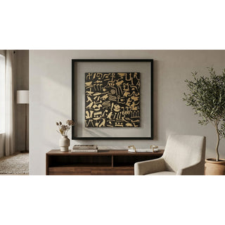 Egyptian Hieroglyphs Silhouettes Shadow Box Wall Art Décor