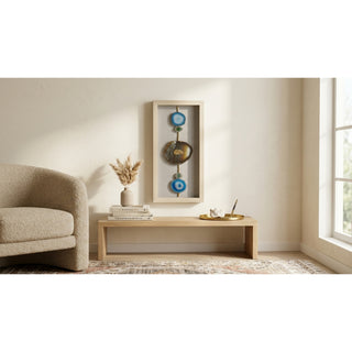 Natural Agate Slice Shadow Box Handmade Wall Art Home Décor