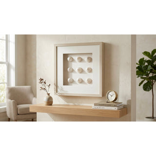 Handmade Pearlescent Sea Shell Shadow Box Wall Art Decor Wall Art