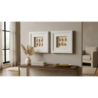 Handmade Sea Shell Shadow Box Wall Décor Set of 2