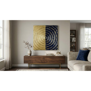 Handmade 2-Tone Pine Wood Carving Wall Art Décor