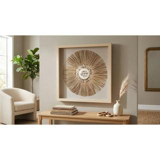 Weed & Sea Shell Shadow Box Wall Décor