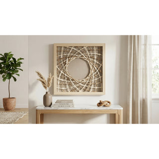 Abstract Handmade Paper Mache Shadow Box Wall Art Home Decor