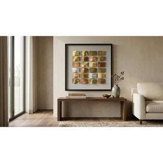 Oversized Metal Flakes Handmade Shadow Box Wall Art Décor