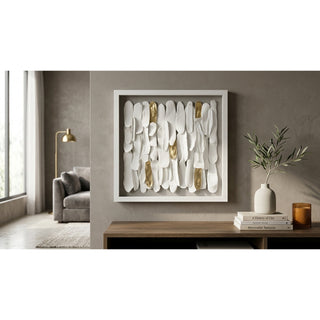 White Clay Handmade Shadow Box Wall Art Décor