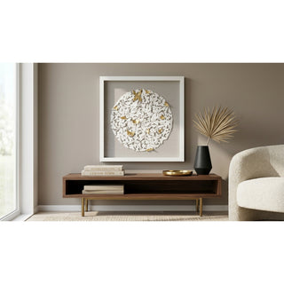 Handmade White Clay Silhouette Shadow Box Wall Art Décor
