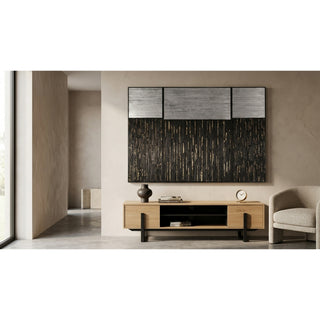 Oversized Handmade 3 Piece Pine Wood Plaque Wall Art Décor Set